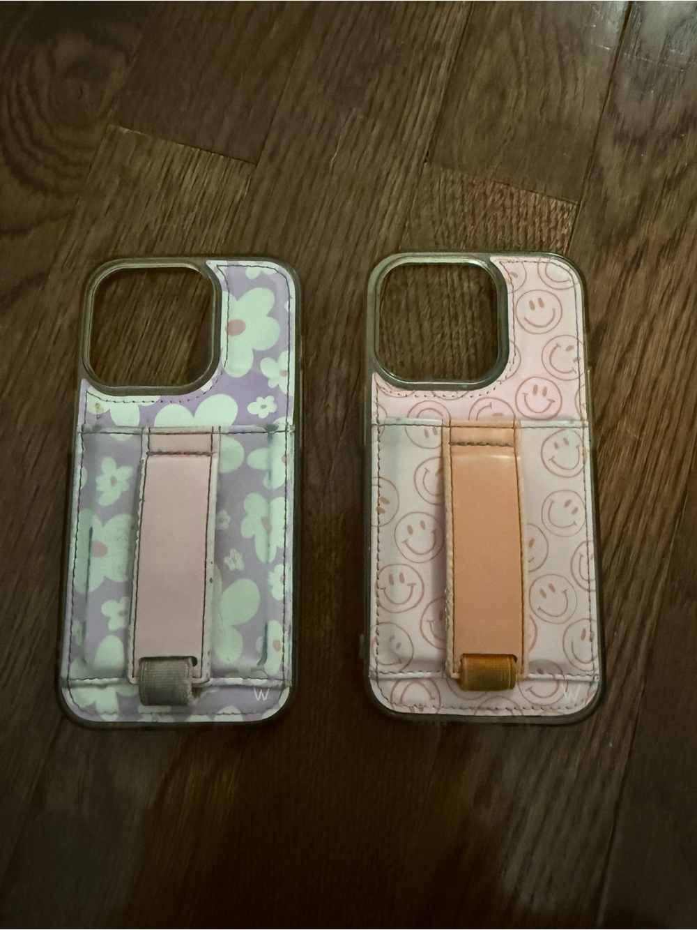 Wallis Pink & Lavender Floral and Smiley Grip Wallet Phone Case Duo